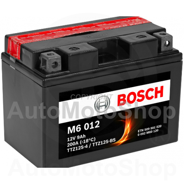 Batería BOSCH 12V 12Ah 200A - 0092M60180 - Precio: 66,31 € - Megataller